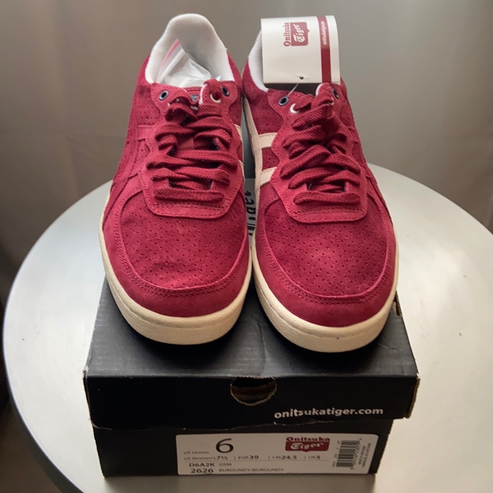 ONITSUKA TIGER BURGUNDY SNEAKERS D6A2K